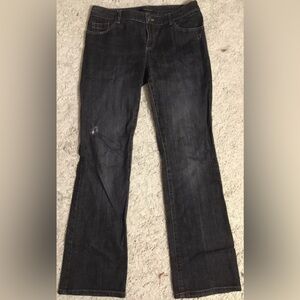 ELIE TAHARI dark wash gray grey bootcut boot cut stretchy jeans 6 Small S